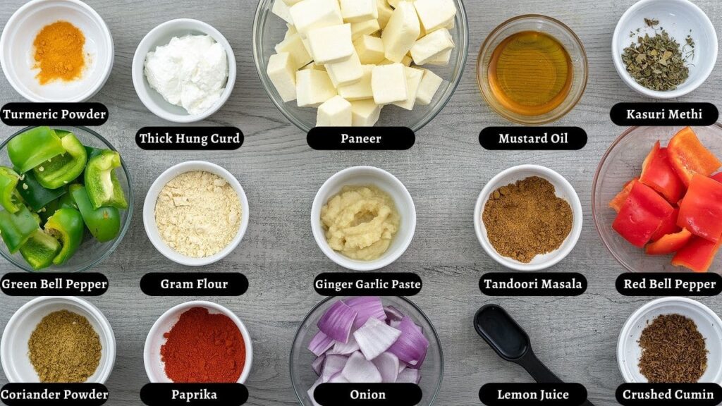 Paneer Tikka Ingredients 