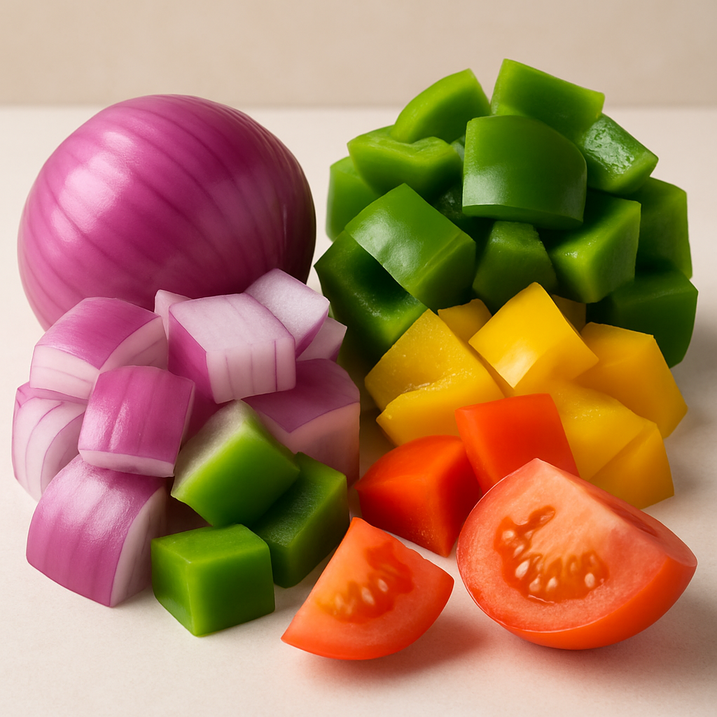 Vegetables for paneer tikka